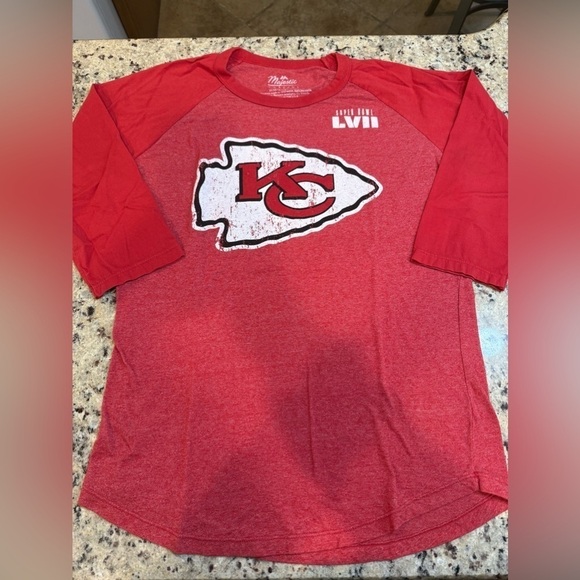Majestic Tops - LVII Kansas City Patrick Mahoney SuperBowl Shirt